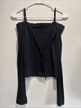 Lewkin Black Off-Shoulder Top